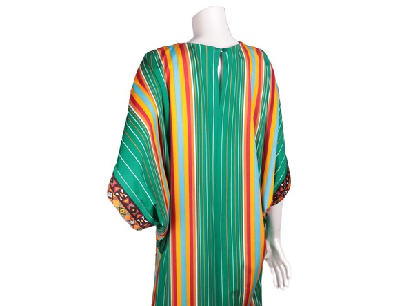 Gottex Vintage Maxi Caftan Dress  Hippie Boho Gre… - image 9