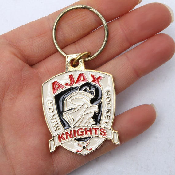 Vintage AJAX Knights Minor Hockey League Keychain… - image 2