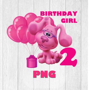 Blues Clues Birthday Girl Age 2 PNG Image (Printable)