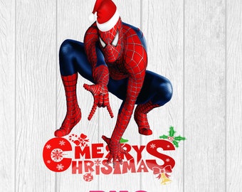 Kerst Spider-Man Face PNG - digitale download vakantie