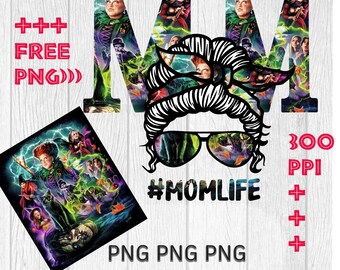 Retro Witches Movie PNG, Thug Life Halloween Character (Digital Download)