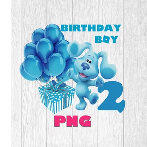 Blues Clues 2nd Birthday Boy png, Birthday png,blues clues  Birthday ,Birthday boy Sticker, Birthday png ,Digital Download