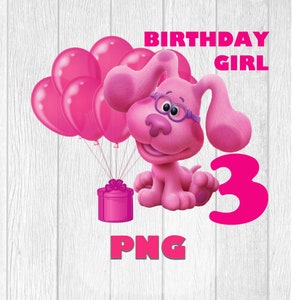 Blues Clues Birthday Girl Age 3 PNG Image (Printable/Sublimation)