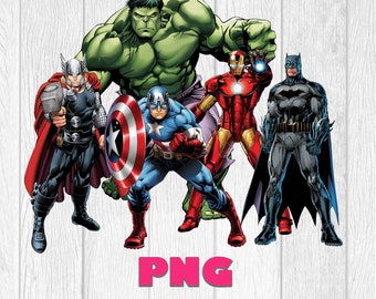 Avengers Clipart: Superhero PNG Bundle