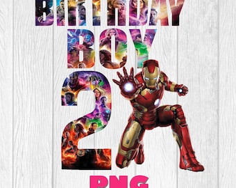 Avengers Birthday Boy 2 Clipart PNG - Super Heroes