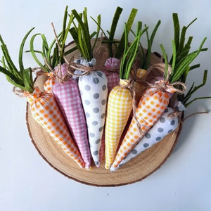 Fabric Carrots- Carrot Set - Spring Decoration - Easter Decor - Easter Bunny - Carrot Ornament - Easter Hunt - Spring Home Decor - Orange