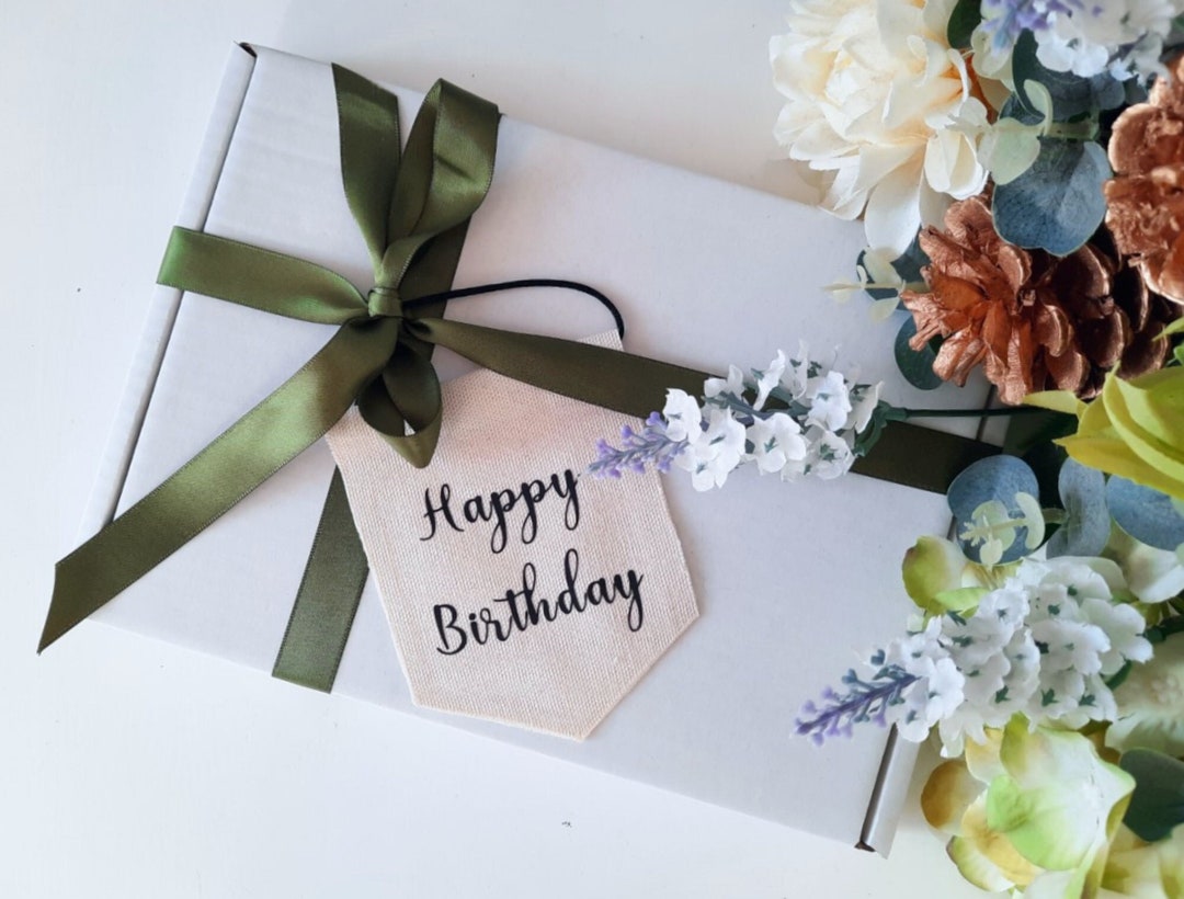 Happy Birthday Wall Hanging Canvas Banner Mini Flag Gift Tag Penant