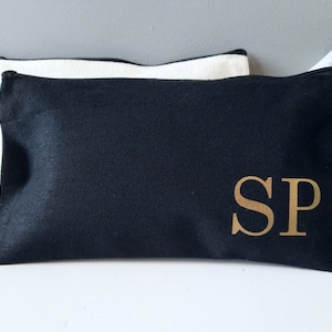 Personalised Bag - Makeup Bag - Pencil Case - Birthday Present - Hen Party - Bridesmaid - Teacher Gift - Canvas Bag - Initials - Monogram