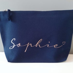 Personalised Bag - Makeup Bag - Personalised - Birthday Present - Hen Party - Bridesmaid - Teacher Gift - Canvas Bag - Wash Bag - Travel
