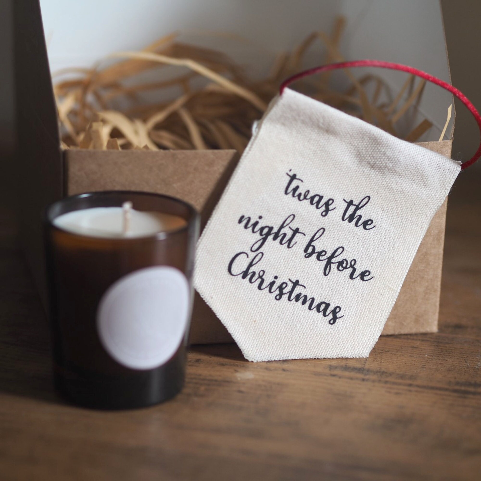 Canvas Candle Gift Bag