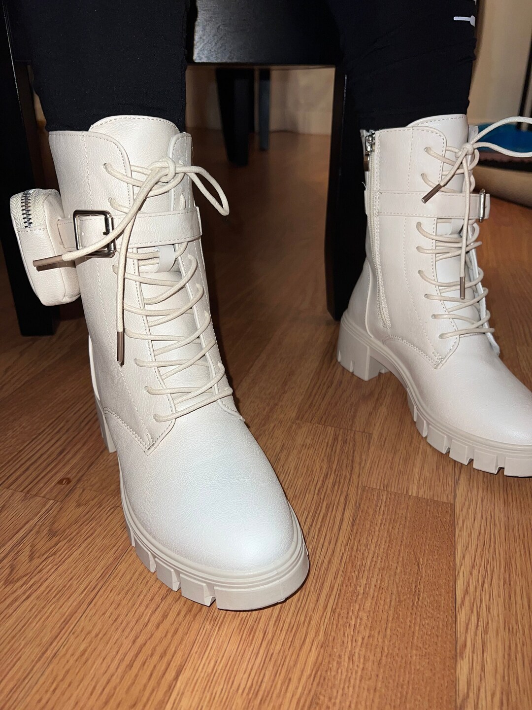 ☆美品☆CRIMIE THE LACE UP COMBAT BOOTS MIA Mila Lace Up Combat Boots