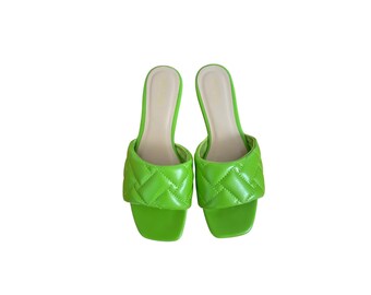 Apple green sandals