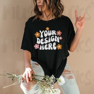 Gildan 5000 Mockup Gildan 5000 mockup Black Gildan Mockup Aesthetic Mockup Model Mockup Mock ups Oversized mock ups Black t shirt mock up