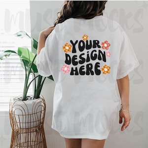 Gildan 5000 Mockup Gildan 5000 White Back of Gildan Mockup Back Mock ups Oversized mock ups White t shirt mock up Back of shirt Mockup