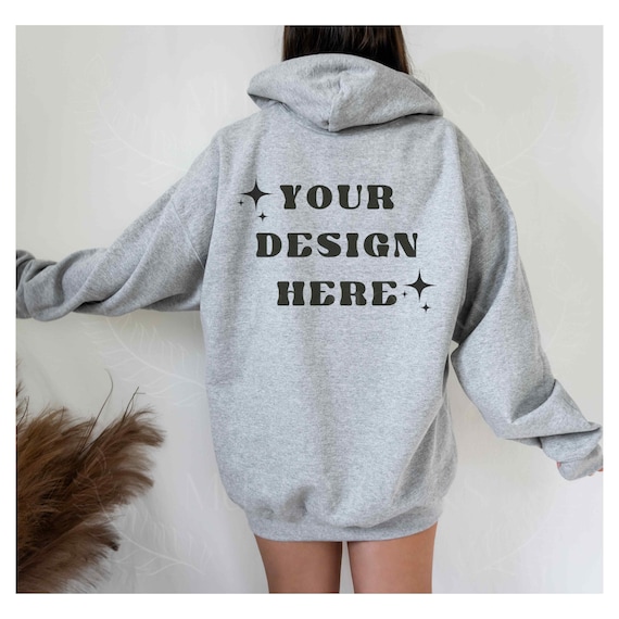 Gildan 18500 Hoodie Mockup Sport Grey Hoodie Mockup Back of hoodie Oversized Mock ups Gildan Hoodie Mockup Gildan Mockup Gildan 18500 Mockup