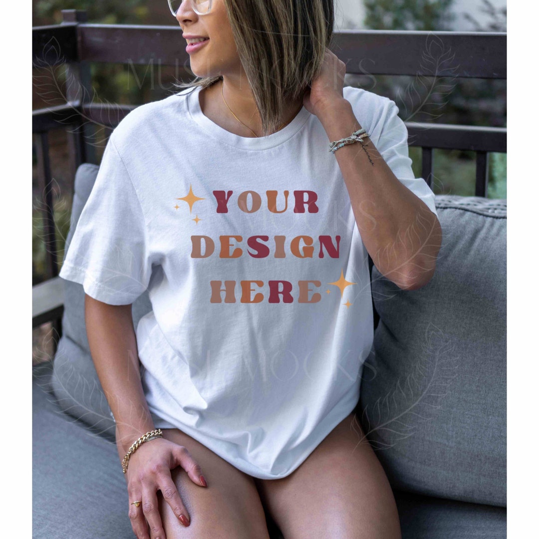 Bella Canvas 3001 Mockup White Shirt Mockup White Shirt Mockup Bella ...