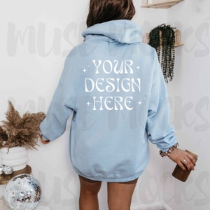 Gildan 18500 Mockup Gildan 18500 Hoodie Mockup Gildan 18500 Mockup Gildan 18500 Light Blue Mockup 18500 back mockup Back of hoodie mockup
