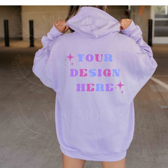 Gildan 18500 Mockup Orchid Hoodie 