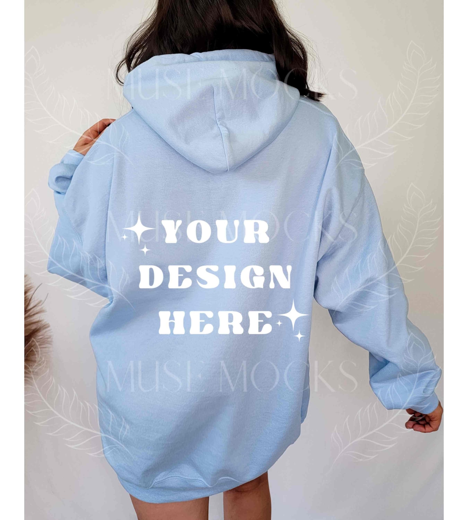 Gildan 18500 Hoodie Light Blue Hoodie Mockup Model Mockup Mock Etsy