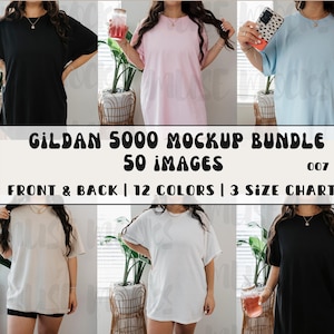 Gildan 5000 Mockup Gildan Mockup Mockup Bundle Gildan Mockup Bundle Tshirt mockup bundle Mock up Bundle Aesthetic Mock ups Gildan Mock up