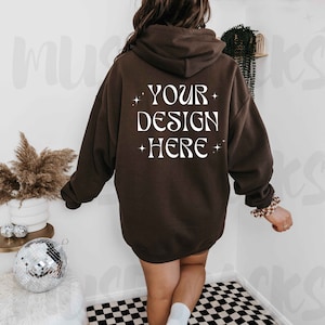 Gildan 18500 Mockup Gildan 18500 Hoodie Mockup Gildan 18500 Mockup Gildan 18500 Dark Chocolate Mockup 18500 Back mockup Brown Hoodie Mockup