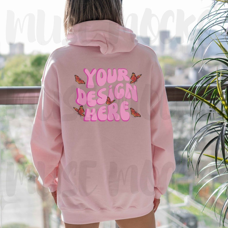 Gildan 18500 Mockup Light Pink Gildan Mockup Oversized Hoodie - Etsy