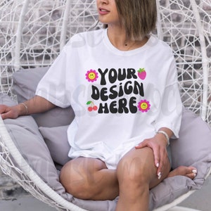 White Comfort Colors Mockup C1717 Comfort colors tshirt Mockups White tshirt Mock up Mock ups White Oversized comfort colors Shirt Mock