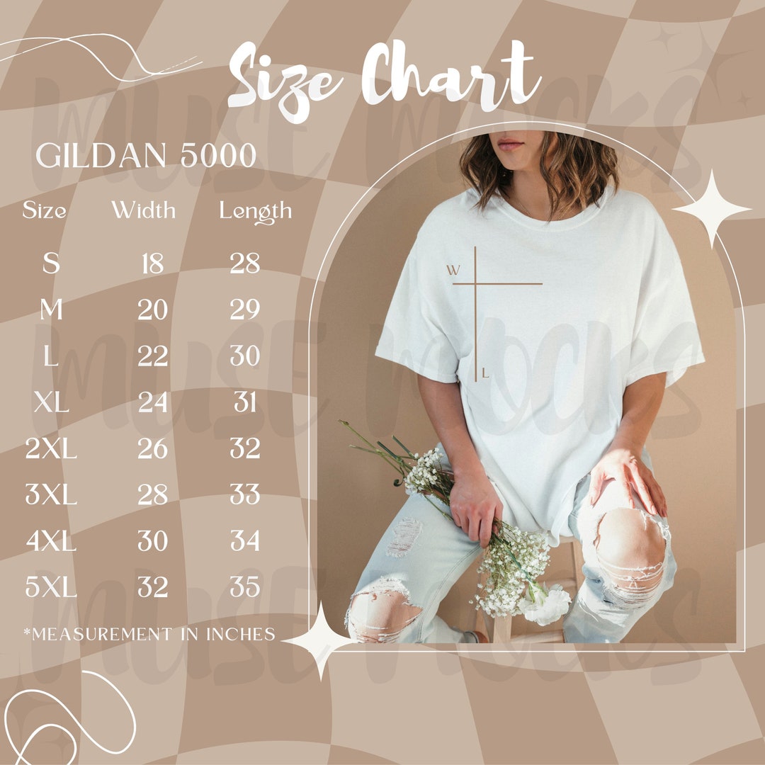 Gildan 5000 Size Chart Gildan Size Chart 5000 Size Chart Gildan 5000