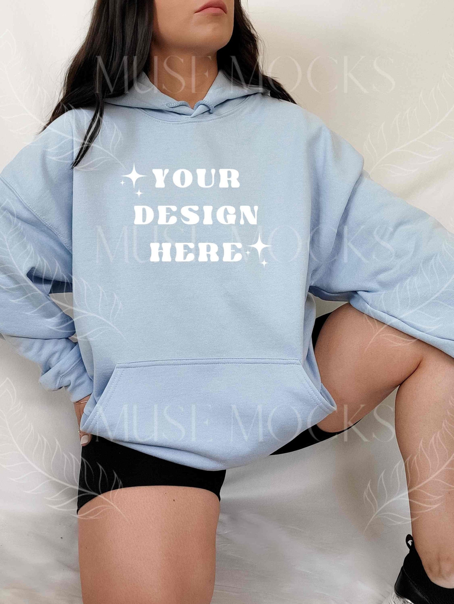 Gildan hoodie light blue Clearance