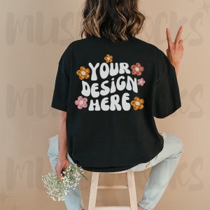 Gildan 5000 Mockup Gildan 5000 mockup Black Gildan Mockup Aesthetic Mockup Model Mockup Mock ups Oversized mock ups Black t shirt mock up