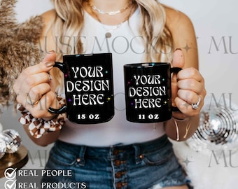 Schwarzer Becher Mockup Becher Mockup 15 Unzen Becher Mockup Kaffeetasse Mockup 11 Unzen Becher Mockup Ästhetik Mockup 15 Unzen Becher Mockup 11 Unzen Schwarz Becher Mockup