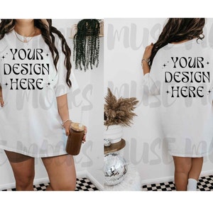 Gildan 5000 Mockup Front and back Mockup Gildan 5000 Gildan 5000 White Mockup Gildan Mockup Bundle White shirt mockup Back of shirt mockup