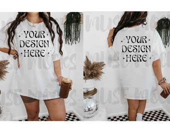 Gildan 5000 Mockup Front and back Mockup Gildan 5000 Gildan 5000 White Mockup Gildan Mockup Bundle White shirt mockup Back of shirt mockup