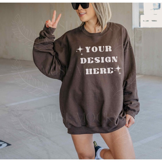 Gildan 18000 Mockup Dark Chocolate Gildan Mockup Brown Hoodie