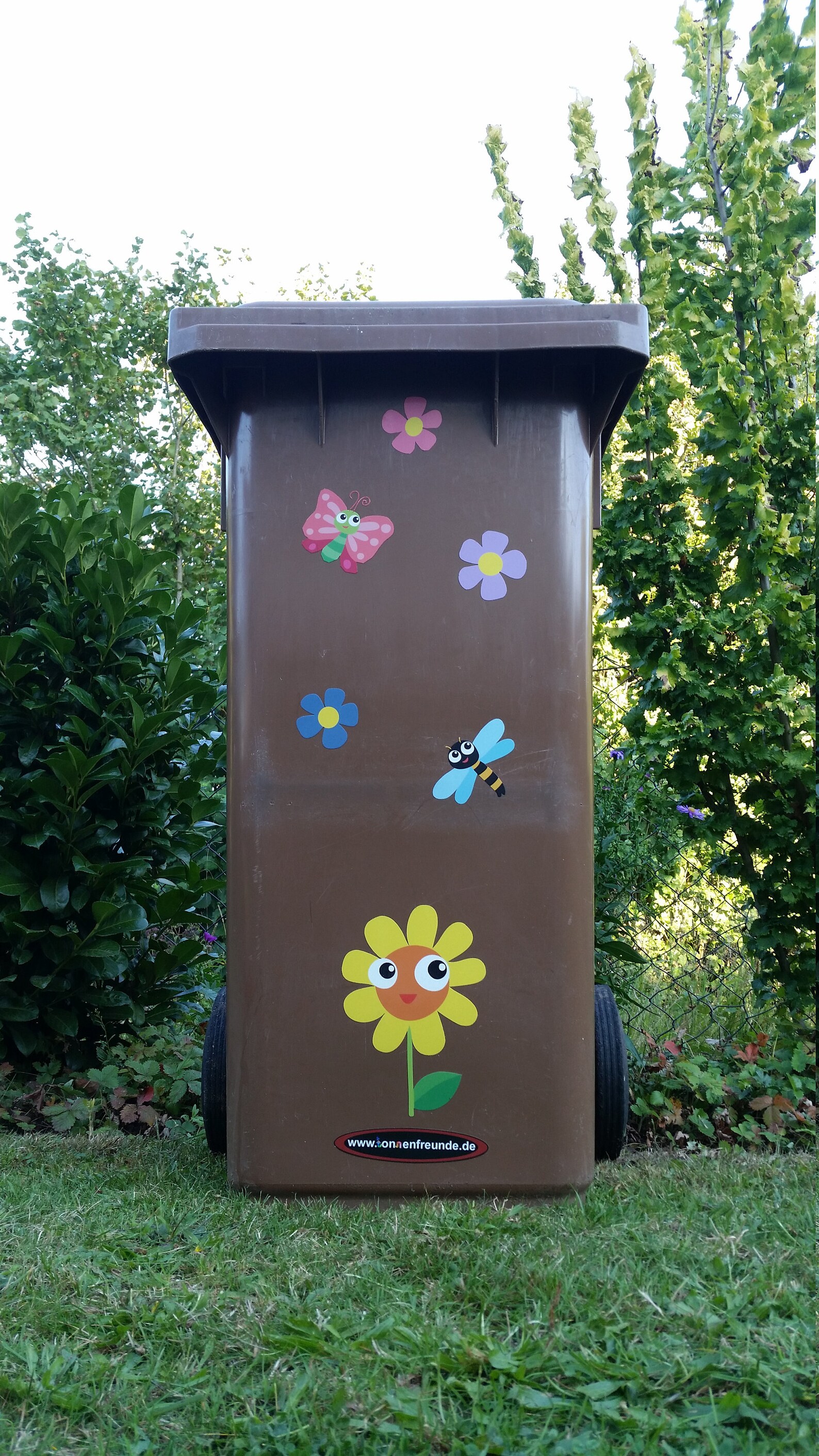 Mülltonnen Aufkleber Set Flower Fairy Sticker Garten Deko Blume Motiv