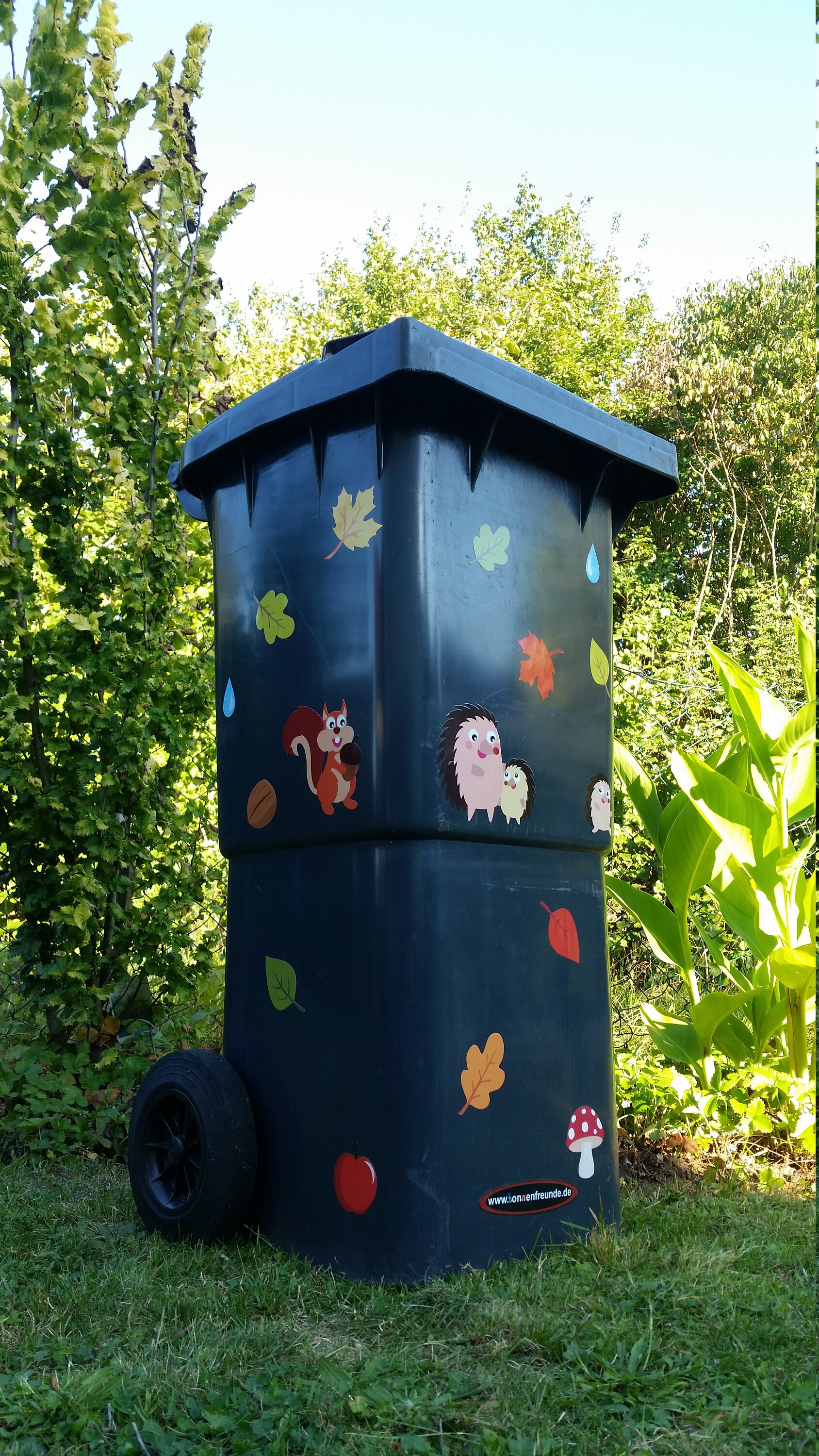 Mülltonnen Aufkleber Set Autumn Leaves Sticker Garten Deko Herbst Motiv