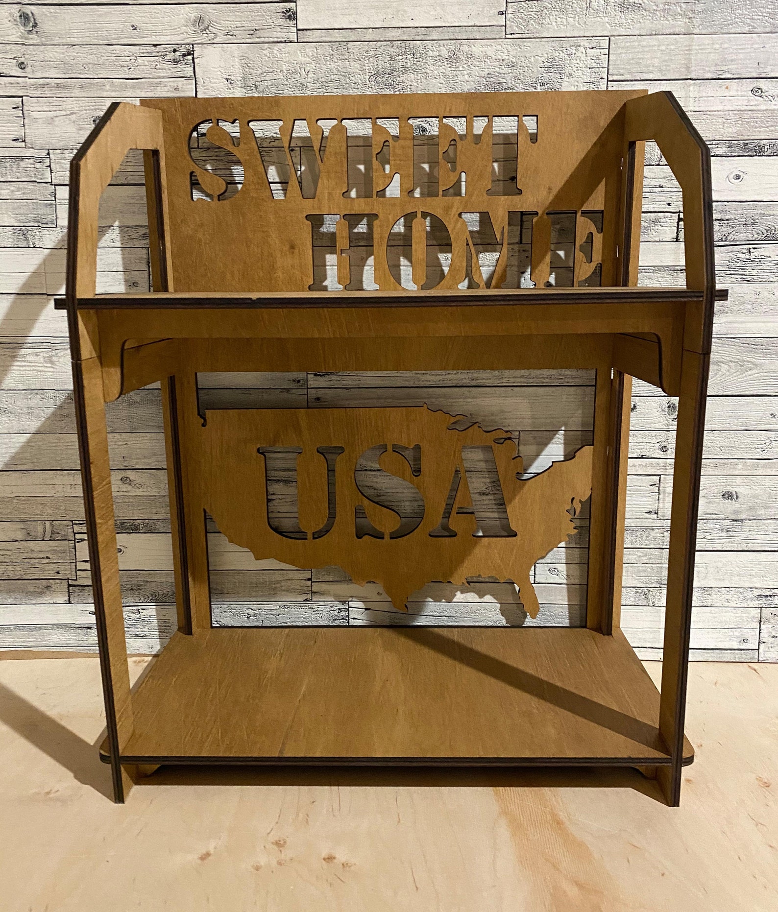 Bookcase Read Book Map USA Wood Loft shelf Modular Etsy