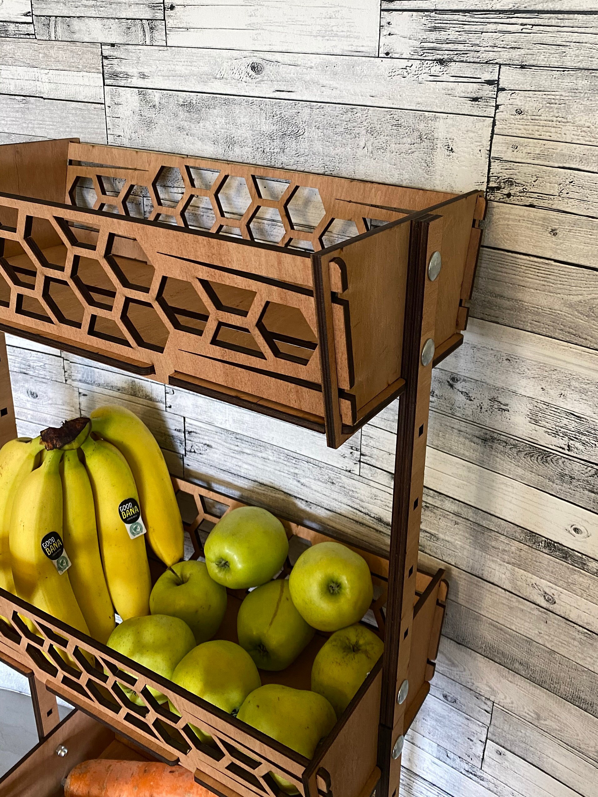 Fruit vegetable storage basket food storage wooden fruit Etsy