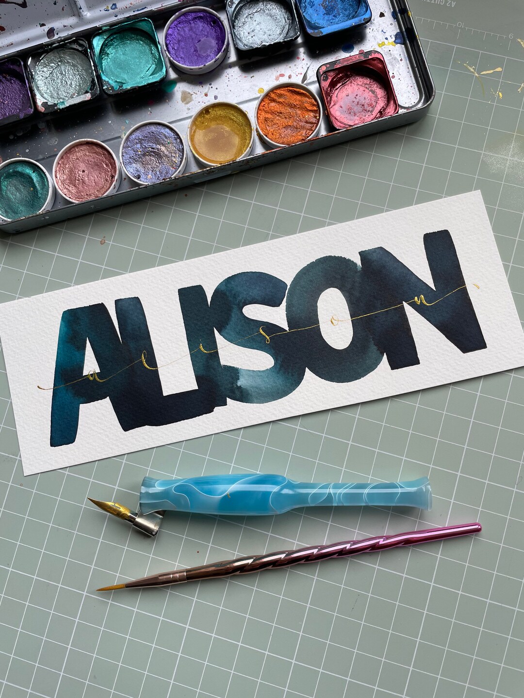 Customize Name Lettering Custom Lettering | Personalised Gift | Personalised Name | Hand Painted ...