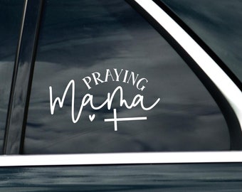 Bedjande mamma dekal vinyl bil laptop fönster klistermärke religiös kristen anpassa färger/storlek mamma mor tro trogen
