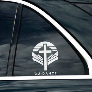 Cross Decal Car Guidance Decal Laptop Decal Window Sticker Religious Decal Christian Decal Customize Colors/Size