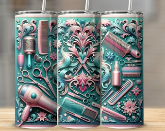 Bicchiere per parrucchiere, bicchiere per parrucchiere, sublimazione, design bicchiere Hair Boss, bicchiere Hair Hustler, PNG, file digitale, regalo per parrucchiere