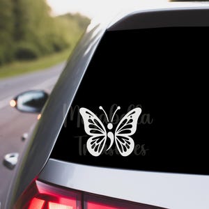 Butterfly Semicolon Car Decal – Mental Health Awareness Vinyl Sticker – Suicide Prevention Symbol Decal – Inspirational – Custom Size Color