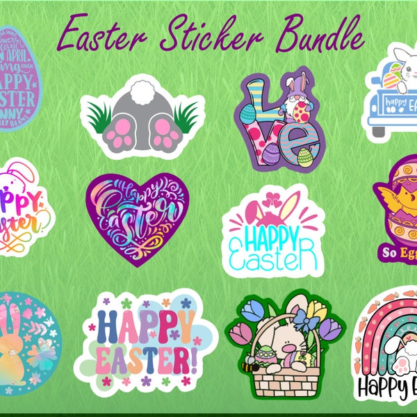 Easter Printable Stickers, Easter PNG Files, Easter Print And Cut PDG, Easter Digital Stickers, Printable PNG File, Easter Printables,
