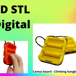 STL 3D Model - Climbing Campus board - Portable Hangboard - finger strength trainer - Grip warmup - rock climbing  - file for 3D printing