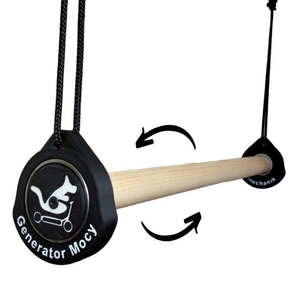 Spinning bar for 100 seconds hang challenge competition - Rotatable wooden Spinbar Bearing Bar Made in Poland by Emechanik