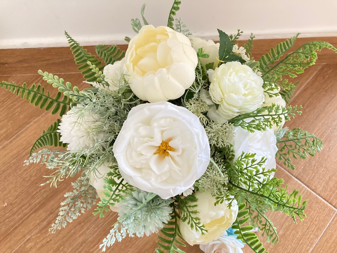 LNF weiße Serie mit boutonniére Hochzeit Brautstrauß mit | Etsy
