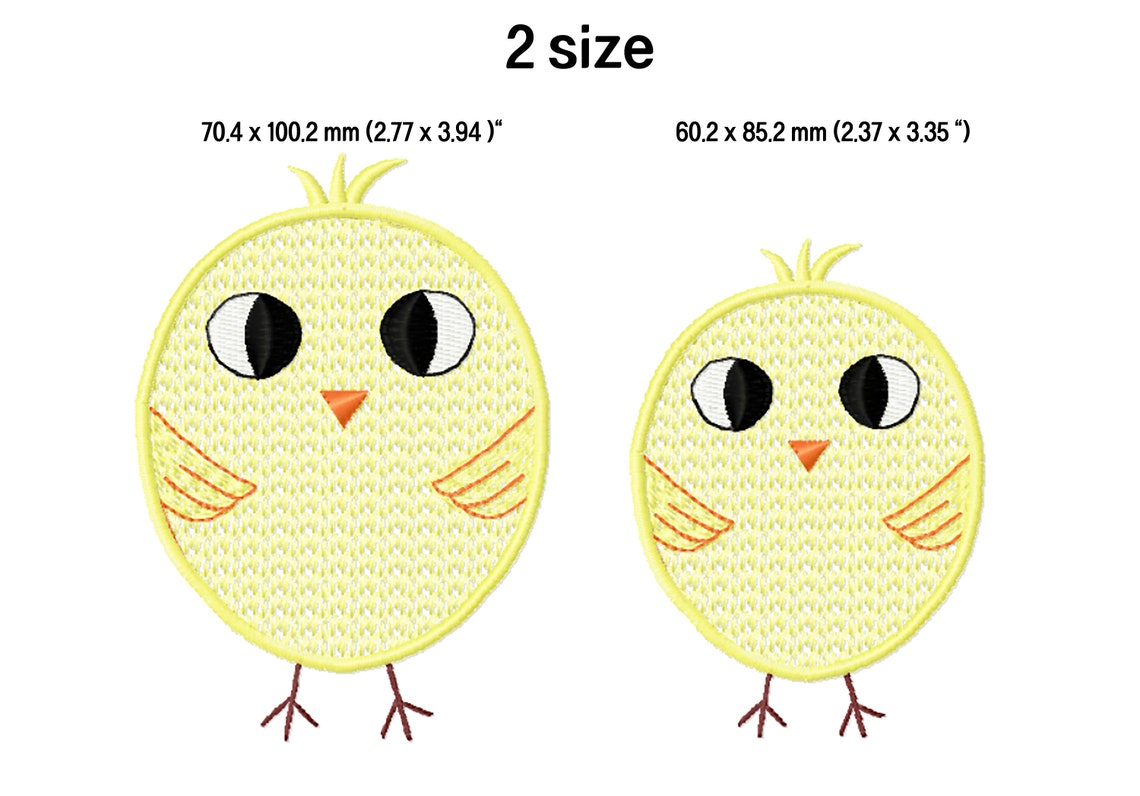 Cute baby chick embroidery applique designs 2size machine  etsy Cute baby chick embroidery applique designs 2size machine  etsy