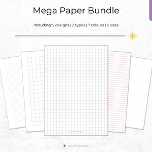 70 Seiten Mega Briefpapier Bündel, Mehrfarbiges Papier, Briefpapier, für Journal Planner Papier, Größen A4, A5, Letter, Half Size