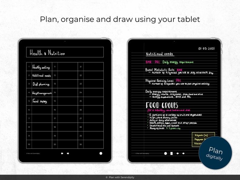 College Ruled Dark Mode Digital Notebook Dark Mode Ruled Etsy
